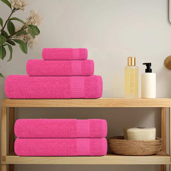 vidaXL Shower Towels "FROGN" 2 pcs Pink 70x140 cm 360 gsm