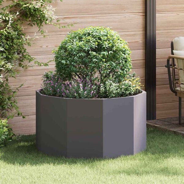 vidaXL Planter Black 90 x 90 x 50 cm Steel