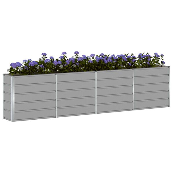 vidaXL Planter Light Grey 320 x 40 x 75 cm Steel