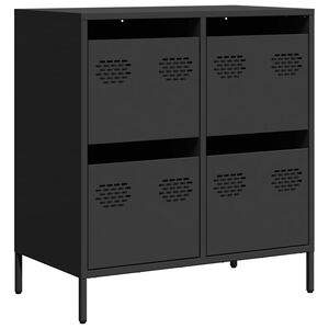 vidaXL Sideboard Black 68x39x73,5 cm Cold-rolled Steel