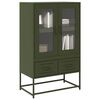 vidaXL Highboard Olive Green 68x39x111.5 cm Steel