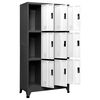 vidaXL Locker Cabinet Anthracite and White 90x45x180 cm Steel
