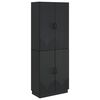 vidaXL Cabinet Set 2 pcs Black Engineered Wood