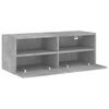 vidaXL TV Wall Cabinet Concrete Grey 80x30x30 cm Engineered Wood
