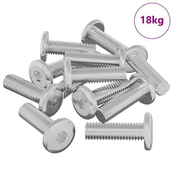 vidaXL Screw 1593 pcs Silver 8 x 25 mm Steel