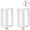 vidaXL Coffee Table Legs T-Shaped&nbsp;2 pcs White 38x25x(42-43) cm Steel