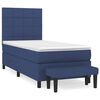 vidaXL Box Spring Bed with Mattress Blue 80x200 cm Fabric