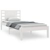 vidaXL Bed Frame without Mattress White 100x200 cm Solid Wood Pine