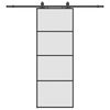 vidaXL Sliding Door with Hardware Set Black 76x205 cm ESG Glass