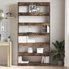 vidaXL Book Cabinet Smoked Oak 100 x 30 x 198 cm Engineered Wood