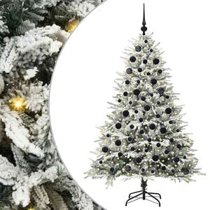 vidaXL Artificial Pre-lit Christmas Tree with Ball Set Green 180 cm