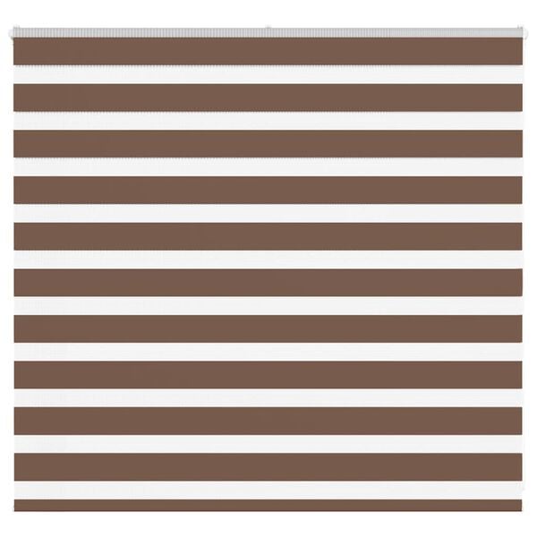 vidaXL Zebra Blind Brown 160x100 cm Fabric Width 155.9 cm Polyester