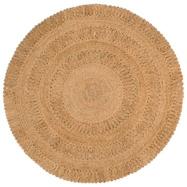 vidaXL Area Rug Hand-braided Jute 150 cm Round
