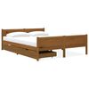 vidaXL Bed Frame without Mattress Honey Brown Solid Wood 160x200 cm (322114+321987)
