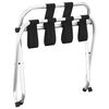 vidaXL Luggage Rack with Backrest Silver 56x39x52cm