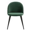 Venture Home Dining Chairs 2 pcs Velvet Velvet Black and Green
