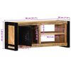 vidaXL TV Cabinet 80x30x35 cm Solid Rough Wood Mango