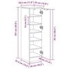 vidaXL Shoe Cabinet Concrete Grey 30x35x100 cm Engineered Wood