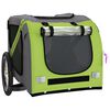 vidaXL Pet Bike Trailer Green and Grey Oxford Fabric and Iron