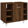 vidaXL 4 Piece Bathroom Cabinet Set Brown Oak Engineered Wood