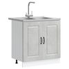 vidaXL Kitchen Cabinet Kalmar Concrete Grey 80 x 46 x 81.5 cm