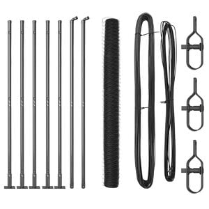 vidaXL Welded Wire Fence with Concrete Base 10 x 1.5 m (W x H)