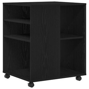 vidaXL Storage Cabinet 60 x 53 x 72.5 cm Engineered Wood Black Oak