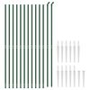vidaXL Chain Link Fence with Spike Anchors Green 1.8x25 m