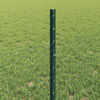 vidaXL Fence with Post Green 0.5 x 10 m Steel and PVC