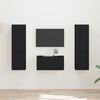 vidaXL TV Cabinet Set 5 pcs Black Engineered Wood