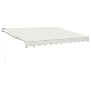 vidaXL Retractable Awning Cream 3x2.5 m Fabric and Aluminium