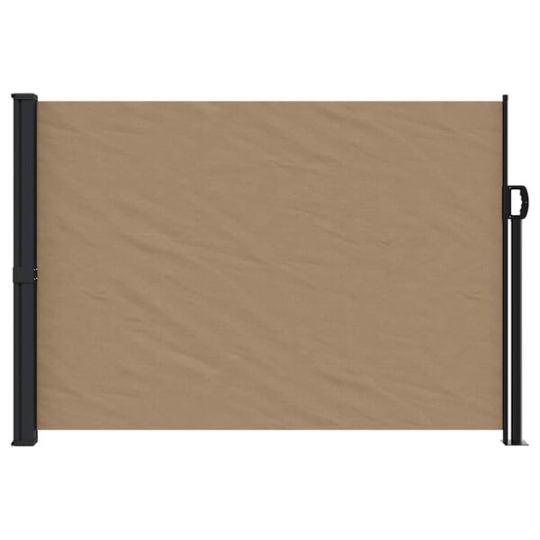 vidaXL Retractable Side Awning Taupe 140x600 cm