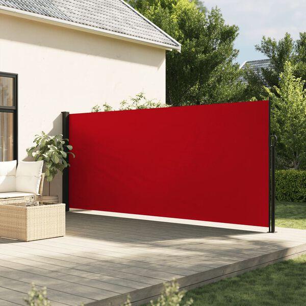 vidaXL Retractable Side Awning Red 180x300 cm