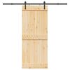 vidaXL Sliding Door with Hardware Set 85x210 cm Solid Wood Pine