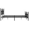 vidaXL Metal Bed Frame without Mattress with Footboard Black 193x203cm