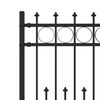 vidaXL Spike Ring Fence Black 200 x 130 cm Powder-Coated Steel