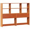 vidaXL Bookcase Bed without Mattress Wax Brown 160x200cm Solid Wood Pine