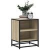 vidaXL Bedside Cabinet Sonoma Oak 40x31x50 cm Engineered Wood and Metal