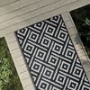 vidaXL Outdoor Carpet ARAKIL White and Black 80x250 cm PP