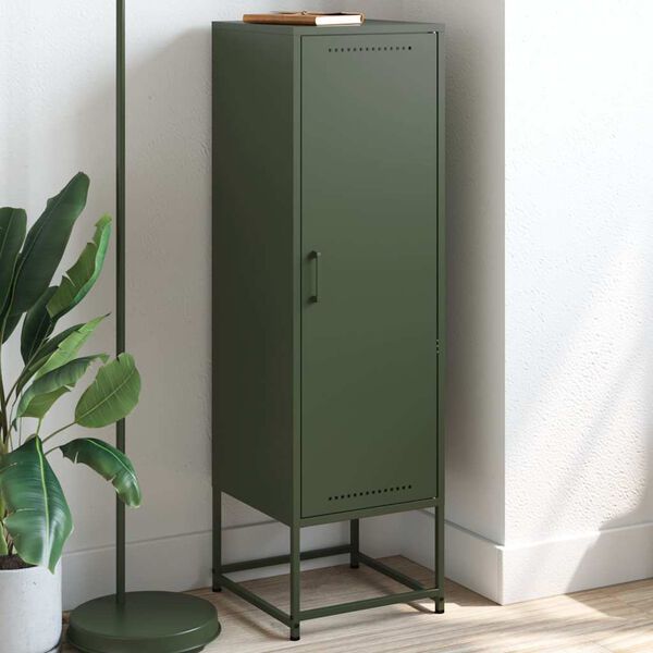 vidaXL Highboard Olive Green 36x39x123 cm Steel