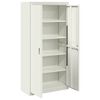 vidaXL Storage Cabinet 2 pcs White 90 x 40 x 180 cm Steel