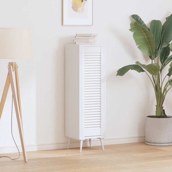 vidaXL Cabinet Door Louvred Design White 99x29.5 cm