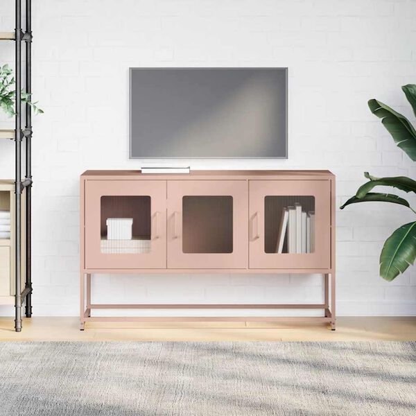 vidaXL TV Cabinet Pink 100.5x39x60.5 cm Cold-rolled Steel