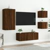 vidaXL 5 Piece TV Wall Units with LED Brown Oak Engineered Wood