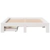 vidaXL Bed Frame without Mattress White 140x190 cm Solid Wood Pine