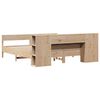 vidaXL Bookcase Bed without Mattress 180x200 cm Super King Solid Wood Pine