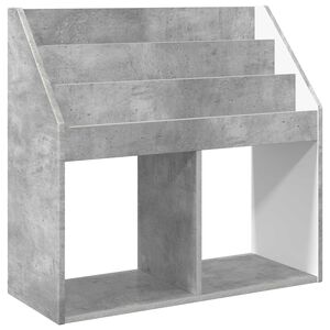 vidaXL Kids Bookshelf with Storage Concrete Grey 72.5 x 29.5 x 69 cm