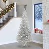 vidaXL Christmas Tree with 300 LEDs with Stand Silver 240 cm PET