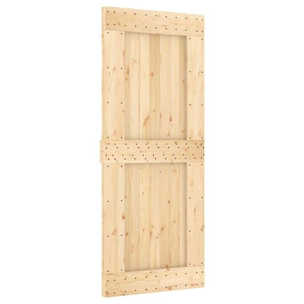 vidaXL Sliding Door with Hardware Set 85x210 cm Solid Wood Pine