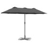 vidaXL Garden Parasol Anthracite 370 x 197 x 239 cm